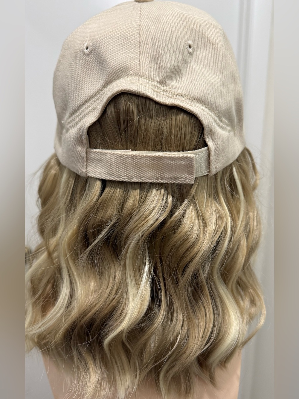 HAT HAIR, Blonde with Beige Cap - Picture 3 of 10
